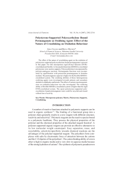Polystyrene-Supported Polyoxyethylene Bound Permanganate as