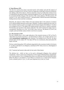 Chapter 6: The structure of Noun Phrases