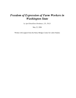 Freedom of Expression of Farm Workers