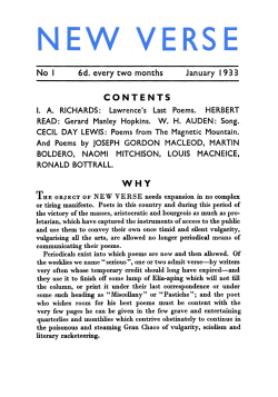 No 1 - Modernist Magazines Project