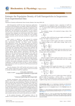 Estimate the Population Density of Gold Nanoparticles in