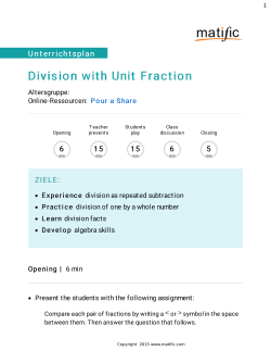 Division with Unit Fraction