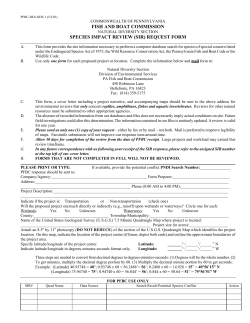 fish and boat commission species impact review (sir) request form