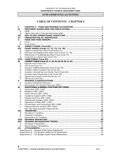 Chapter 4 Fund Accounting and Revenue Accounting