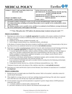 Foot Care and Treatment of Mycotic Nails