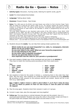 Radio Ga Ga &ndash; Queen &ndash; Notes