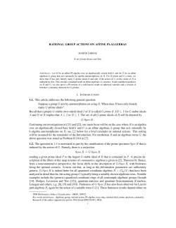 RATIONAL GROUP ACTIONS ON AFFINE PI