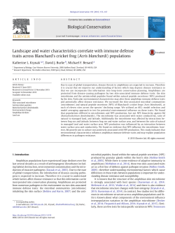 Landscape and water characteristics correlate