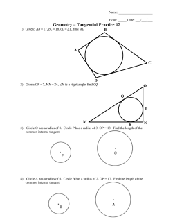 Geometry &ndash; Tangential Practice #2