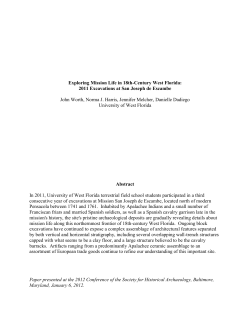 Exploring Mission Life in 18th-Century West Florida: 2011