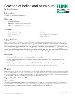 Reaction of Iodine and Aluminum