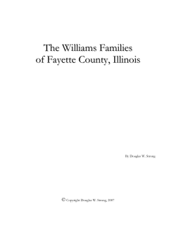 The Williams Families of Fayette County, Illinois