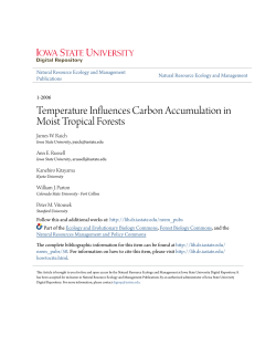 Temperature Influences Carbon Accumulation in Moist Tropical