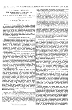 Lancet`s 1920 Paper on Flu