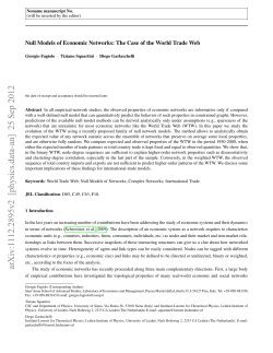 Null Models of Economic Networks: The Case of the World Trade Web