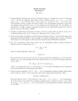 36-788, Fall 2015 Homework 1 Due Oct 1 1. (Among lipschitz