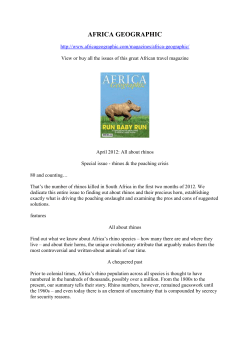 africa geographic - Rhino Resource Center