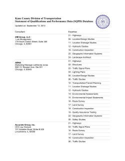 Kane County Division of Transportation Statement of Qualifications