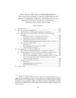 221 HALF-TRUTHS, MISTAKES, AND EMBARRASSMENTS: THE