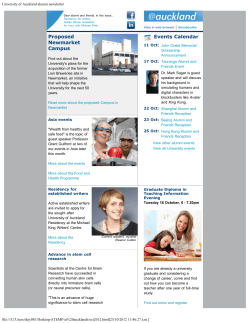 October - The University of Auckland