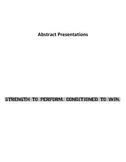 Abstract Presentations