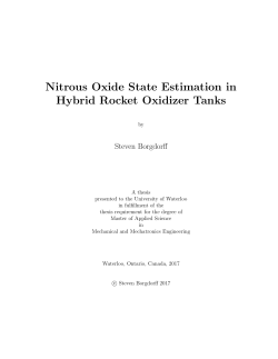 Nitrous Oxide State Estimation in Hybrid Rocket Oxidizer Tanks