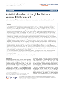 A statistical analysis of the global historical volcanic fatalities record