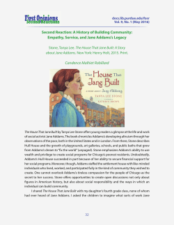 Second Reaction: A History of Building Community - Purdue e-Pubs