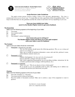 Appeal Letter Example