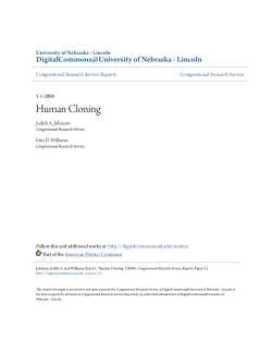 Human Cloning - DigitalCommons@University of Nebraska