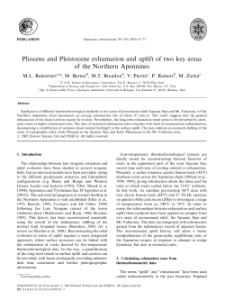 Pliocene and Pleistocene exhumation and uplift of two key areas of