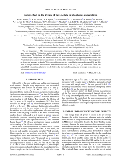 Isotope effect on the lifetime of the 2p0 state in phosphorus