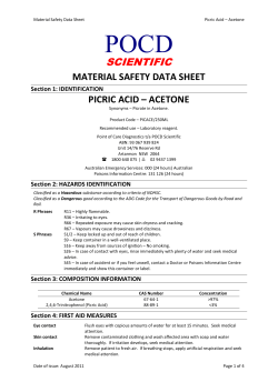 Picric Acid – Acetone