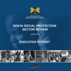 Kenya Social Protection Sector Review. Executive Report, June 2012