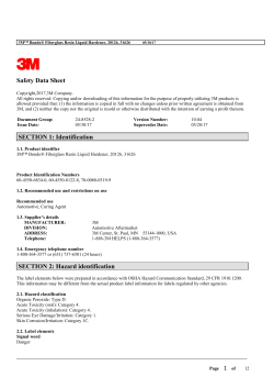 Safety Data Sheet SECTION 1