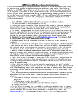 2017 Yahara WINs Conventional Grant: Instructions Success in