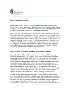 Russia`s Military On the Rise?