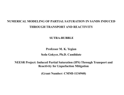 NUMERICAL MODELING OF PARTIAL SATURATION IN SANDS