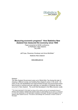 Measuring economic progress? How Statistics New Zealand has