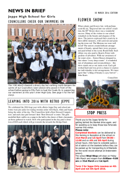 Newsletter March 2016 - Jeppe High School for Girls