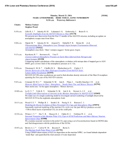 Mars Atmosphere: Here Today, Gone Tomorrow