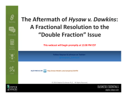 The Aftermath of Hysaw v. Dawkins: A Fractional Resolution to the