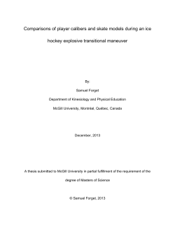 Comparisons of player calibers and skate models during an ice