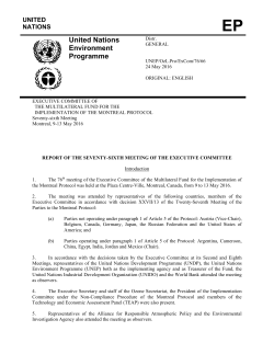 REPORT OF THE SEVENTY-SIXTH MEETING OF THE EXECUTIVE