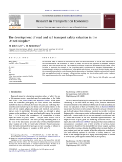 The development of road and rail transport safety valuation in the