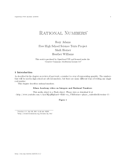 Rational Numbers
