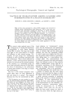 Tactics of ingratiation among leaders and subordinates in a status