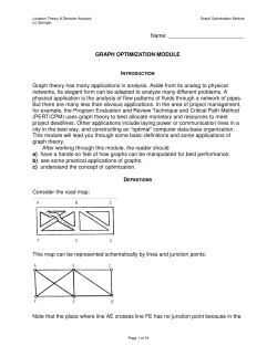 Name: GRAPH OPTIMIZATION MODULE Graph theory has