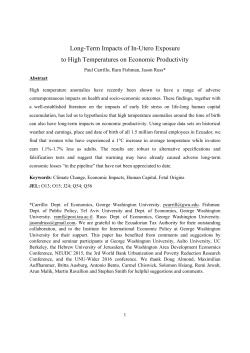 Long-Term Impacts of In-Utero Exposure to High Temperatures on