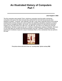 An Illustrated History of Computers Part 1
